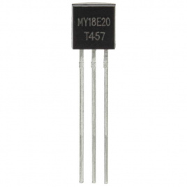MY18E20-15, датчик температуры цифровой Mysentech, -55…+125 °С, точность ±0.5°C, 1-Wire, корпус TO-92