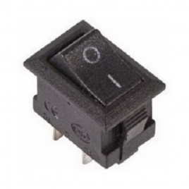 Клавишный переключатель RUICHI KCD5-101-C3-B/2P, ON-OFF, 2 контакта, черный