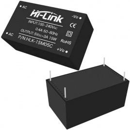 Блок питания на печатную плату Hi-Link HLK-15M05, 85-264 В (АС) 3 А, 5 В, корпус из поликарбоната