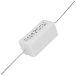 Мощный постоянный резистор RUICHI RX27-1 470 Ом 5W 5% / SQP5, керамо-цементный   корпус
