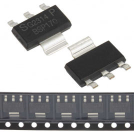 BSP170P JSMSEMI полевой транзистор (MOSFET), P-канал, -60 В, -3 А, 15 мОм, SOT-223
