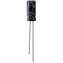 KM010M1HBKJ0511VBK JWCO конденсатор электролитический радиальный, 1 мкФ, 50 В, 5х11   мм, -40…+105 °C, наработка 2000 часов