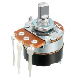 Потенциометр поворотный RUICHI WH138-4 F, 250 кОм, 0,5 Вт, угол поворота 300°±10°