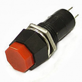 Кнопочный переключатель RUICHI PBS-14A, ON-OFF, красный