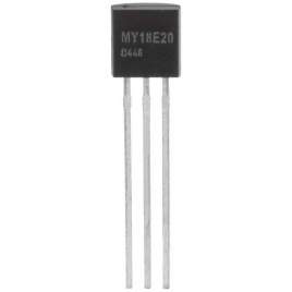 MY18E20 (DS18B20+), датчик температуры цифровой Mysentech, -55…+125 °С, точность ±0.5°C, 1-Wire, корпус TO-92