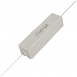 Мощный постоянный резистор RUICHI RX27-1 51 Ом 15W 5% / SQP15, керамо-цементный   корпус
