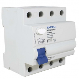 Автоматические выключатели ADB1L-63 4P 63A 300mA тип AC 6kA