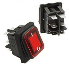 Клавишный переключатель RUICHI SB091, IP65, ON-ON, 22x30 мм