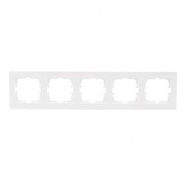 Рамка VESNA 742-0200-150 5-ая гориз. белая LEZARD