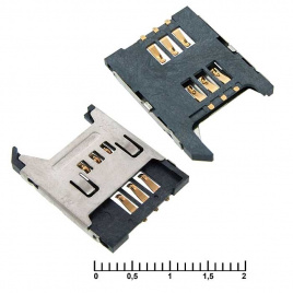 Держатель SIM RUICHI SIM-06A, 6 контактов