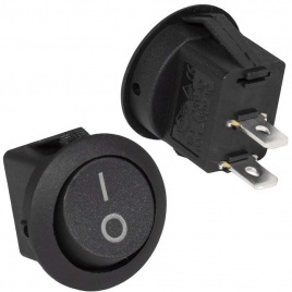 Клавишный переключатель RUICHI RS-101-8C, ON-OFF, черный