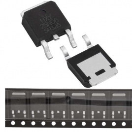 25N06, полевой транзистор (MOSFET) HXY, N-канал, 60 В, 25 А, 30 мОм, 12.6 нКл, корпус TO-252 (DPAK)