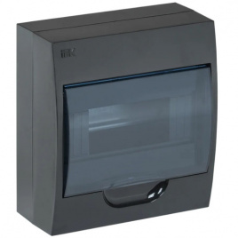 Бокс IEK ЩРН-П 8 черный навесной пластик KREPTA IP41 200х184х95 (MKP12-N-08-41-K02)