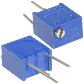 Подстроечный резистор RUICHI 3266W 20K, 15 оборотов