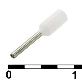 Наконечник на кабель RUICHI DN00206, белый, 0.75x6 мм, 0.25 мм2