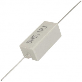 Мощный постоянный резистор RUICHI RX27-1 5.1 Ом 5W 5% / SQP5, керамо-цементный   корпус