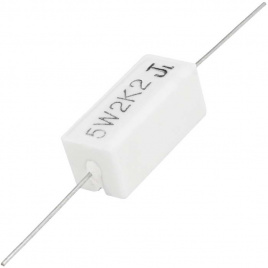 Мощный постоянный резистор XIN HUA RX27-1 2.2 кОм 5W 5% / SQP5, керамо-цементный  корпус