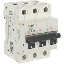 Автоматический выключатель M10N 3P 50А 10кА х-ка C ARMAT IEK (AR-M10N-3-C050)
