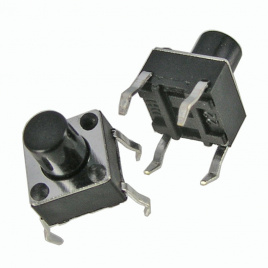 Тактовая кнопка RUICHI KAN0610-0731B, 6x6x7 мм, OFF-(ON), 50 мА, 12 В, 100 мОм