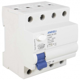 Автоматические выключатели ADB1L-63 4P 32A 30mA тип AC 6kA