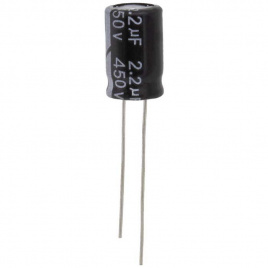 KM2R2M2WBKJ0812VBK JWCO Конденсатор электролитический радиальный, 2.2 мкФ, 450 В,   8х12 мм, -25…+105 °C, наработка 2000 часов