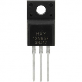 12N65, полевой транзистор (MOSFET) HXY, N-канал, 650 В, 12 А, 0.8 Ом, 40 нКл, корпус TO-220F