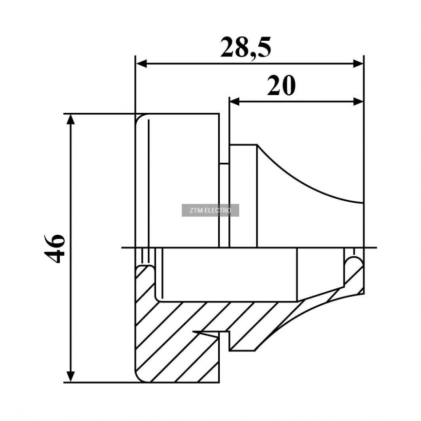 Кабельный ввод ZTM-ELECTRO ZRS PG29G, EPDM фото 2