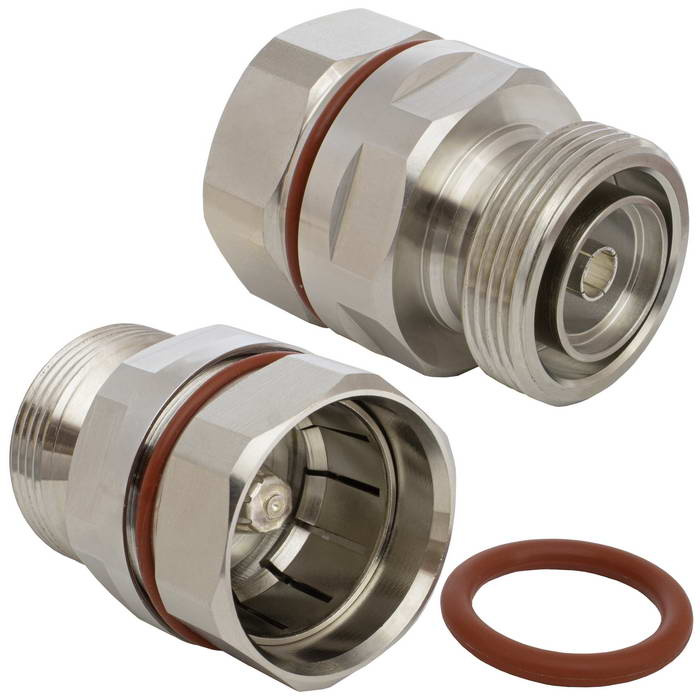 Высокочастотный разъем 7/16 DIN (розетка) RUICHI 25-J012W, 7.5 ГГц, 50 Ом, IP68, -40...+85 °C, монтаж на кабель, тип кабеля РК 50-22-37, корпус/контакт латунь фото 1