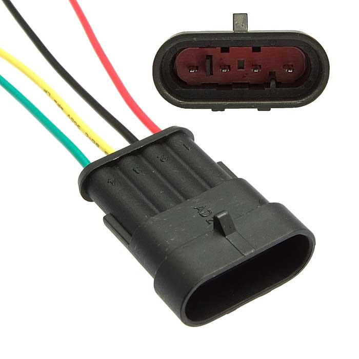 Разъём авт. соединитель RUICHI DJ7041-1.5-11 (18AWG 200 мм), 12/ 24 (DC) В фото 1