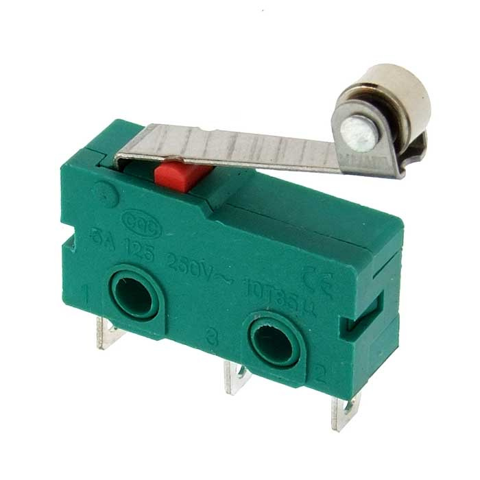 Микропереключатель с планкой и роликом RUICHI MSW-13, ON-(ON), 3 А, 250 В фото 1