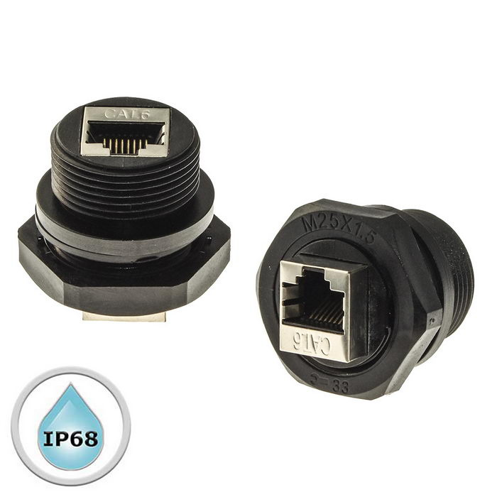 Разъём герметичный Ruichi RJ45M25Z0-6B фото 1