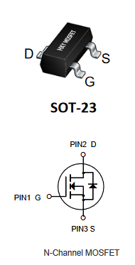 IRLML6244 HXY полевой транзистор (MOSFET) N-канал, 20 В, 6 А, 22 мОм, SOT-23 фото 2