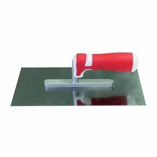 Гладилка (терка) нержавеющая сталь 130*270мм двухкомпонентная рукоятка 1401020 PQtools (пи кью тулс) фото 1
