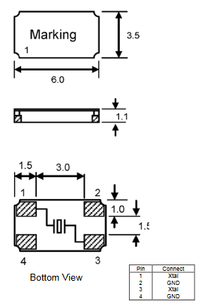 Кварцевые резонаторы SMD6035-18.432-20pF-10/10ppm STRONG фото 2