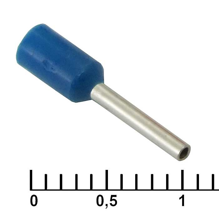 Наконечник на кабель RUICHI DN00508, синий, 1x8 мм, 0.5 мм2 фото 1