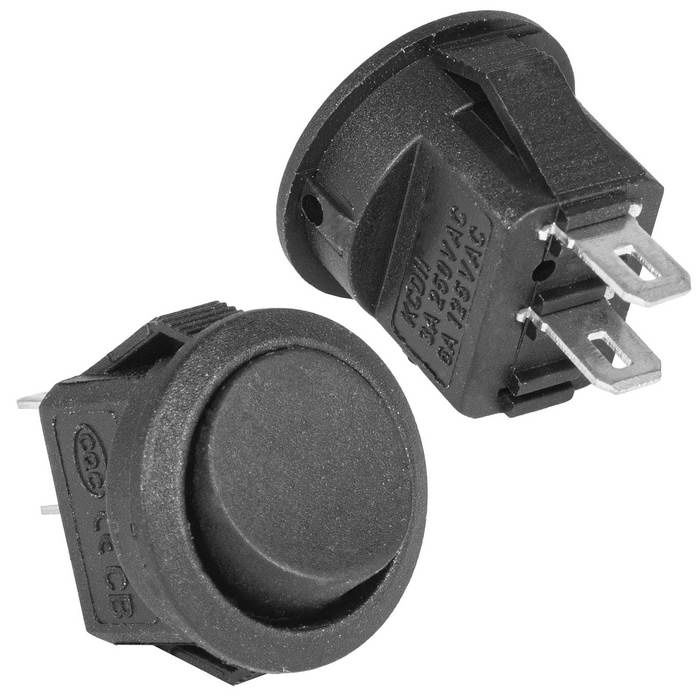 Клавишный переключатель RUICHI KCD5-101-3-C1-B/2P, ON-OFF, 2 контакта, черный фото 1