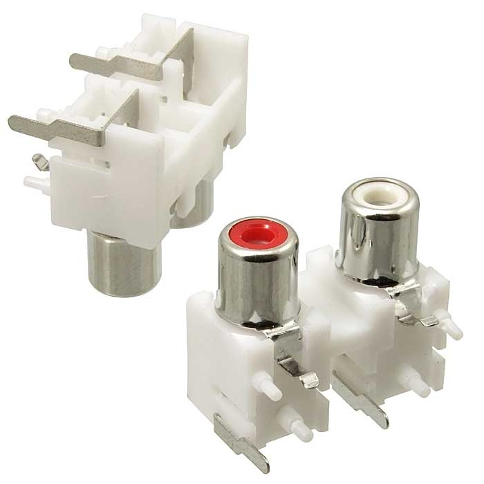 Разъём RCA RUICHI RCA-216 гнездо на плату (RS-212), 50 В фото 1