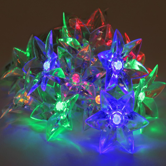 Гирлянда светодиодная ЭРА "Цветы"  (ENIN-3Z) 15 LED, 3 м, мультиколор, с контроллером, IP20 фото 1