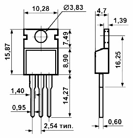 IRF830APBF JSMSEMI полевой транзистор (MOSFET) N-канал, 550 В, 4 А, TO-220 фото 2