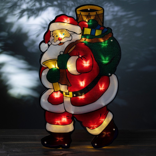 Фигура светодиодная ЭРА (ENGDS-16) "Дед Мороз" 20 LED 3хААА  IP20 фото 1