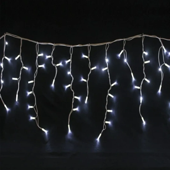 Гирлянда светодиодная "Бахрома" LED Lights 100 LED, 3*0,5 м, белый, с контроллером, IP20 фото 1