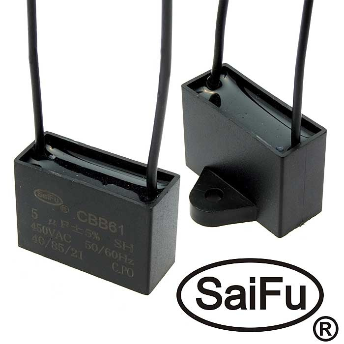 Пусковой конденсатор SAIFU CBB61, 5 мкФ, 450 В фото 1