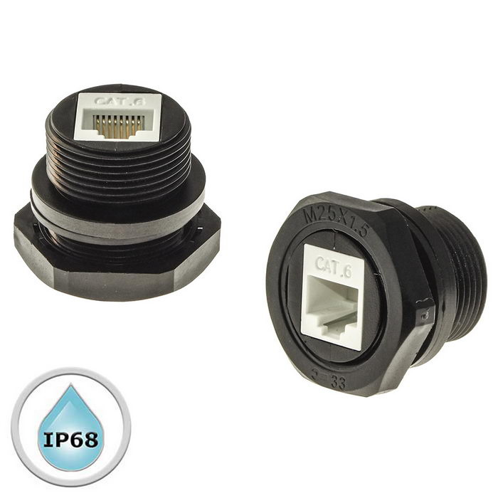 Разъём герметичный Ruichi RJ45M25Z0-6A фото 1