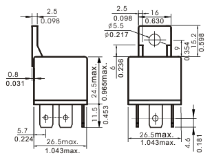 Электромагнитные реле NVF4-2-C-Z-40/30-A1-DC24V-1.6 фото 2