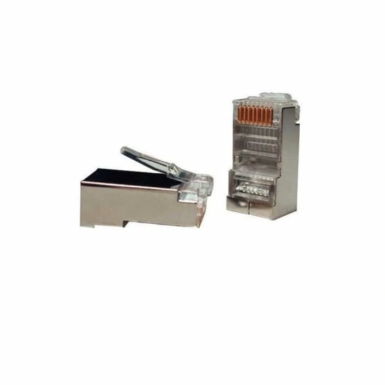 Штекер  ДЖЕК RJ-45 (8Р8С) кат5e с экраном FTP REXANT 05-1023 фото 1