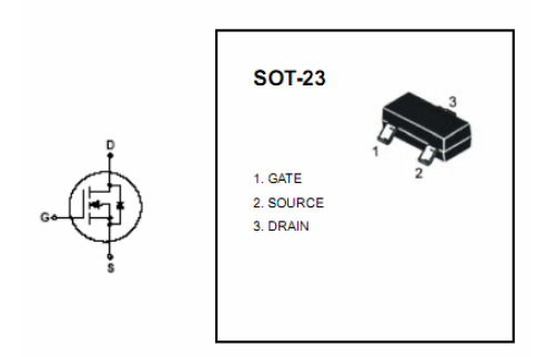 2N7002 KUU полевой транзистор (MOSFET), N-канал, 60 В, 115 мА, 1 Ом, SOT-23 фото 2