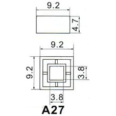 Колпачок для кнопок A27 Black фото 2
