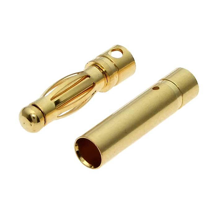 Разъём для RC моделей RUICHI Plug 4.0 M+F, металл фото 1