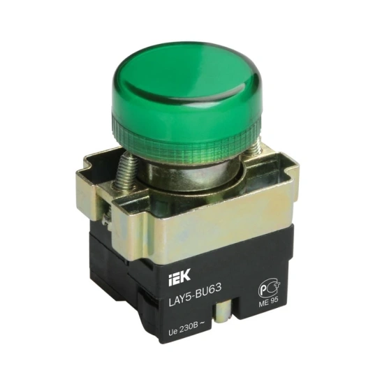 Индикатор LAY5-BU63 d=22мм зеленый IEK (BLS50-BU-K06) фото 1