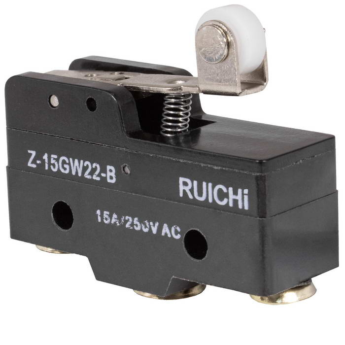 Микропереключатель с роликовым рычагом RUICHI Z-15GW22-B, ON-(ON) 3P, 15 A, 250 В фото 1